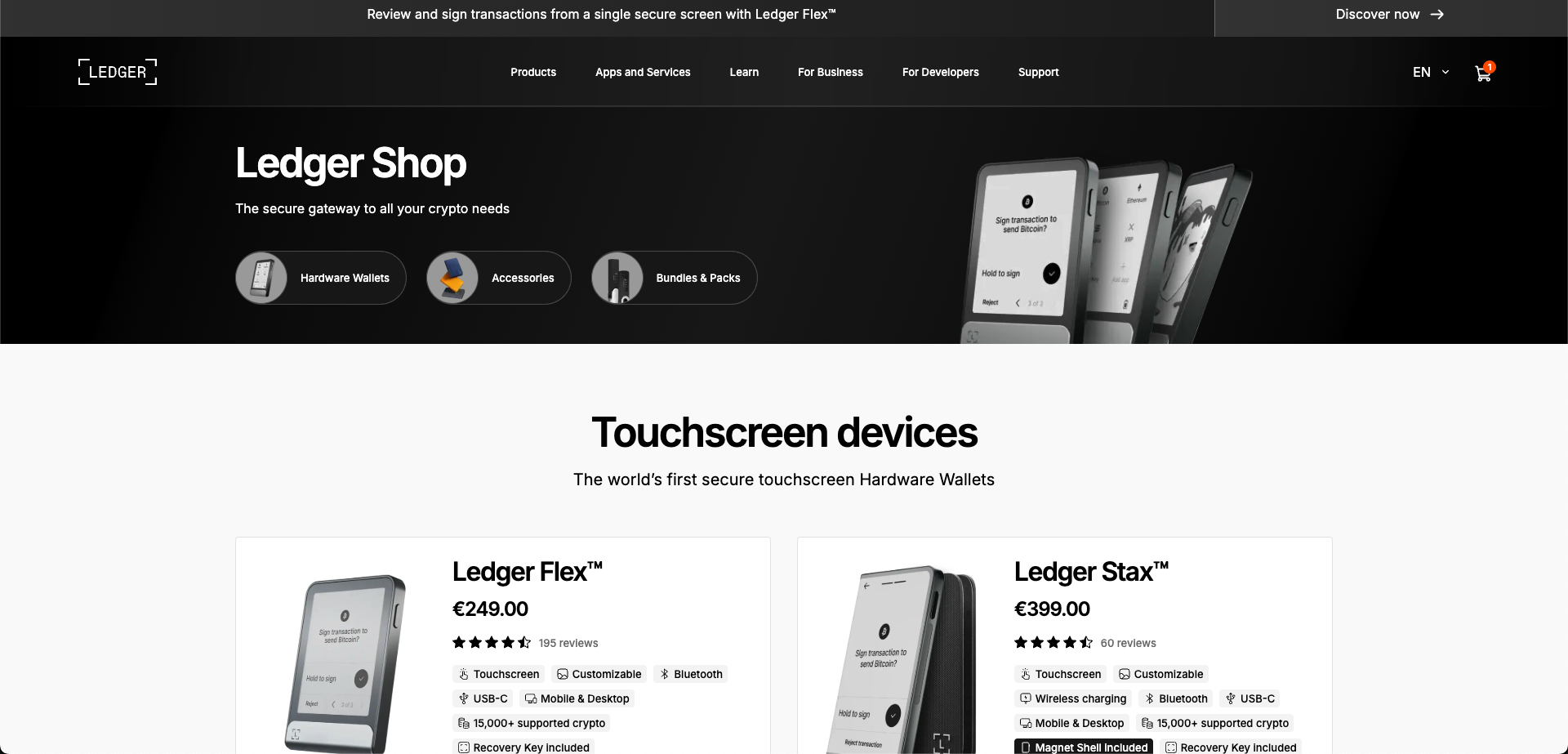 Ledger E-commerce Platform
